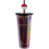 Silver Buffalo Disney Lilo and Stitch Cosmic Surfer Plastic Cold Cup with Lid and Straw Topper, 24 Ounces(Pokemon)