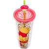 Silver Buffalo Disney Lilo and Stitch Cosmic Surfer Plastic Cold Cup with Lid and Straw Topper, 24 Ounces(Winnie the Pooh Mushrooms)