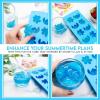 Silver Buffalo Disney Lilo and Stitch Ice Cube Tray Featuring Stitch and Tropical Flowers, Produces 8 Ice Cubes