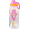 Silver Buffalo Disney Mickey Classic Varsity Twist Spout Plastic Water Bottle with Stickers You Stick Yourself, Red, 32 Ounces(Care Bears Rainbow Heart)