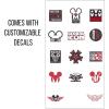 Silver Buffalo Disney Mickey Classic Varsity Twist Spout Plastic Water Bottle with Stickers You Stick Yourself, Red, 32 Ounces(Disney Mickey Classic Varsity)