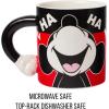 Silver Buffalo Disney Mickey Mouse Laughing Face 3D Sculpted Handle Ceramic Mug, 20 Ounces