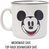 Silver Buffalo Disney Mickey Mouse Smile Wax Resist Ceramic Camper Mug, 20 Ounces