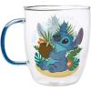Silver Buffalo Disney Nightmare Before Christmas Forever and Always Glitter Handle Glass Mug, 14 Ounces(Lilo and Stitch)