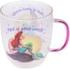 Silver Buffalo Disney Nightmare Before Christmas Forever and Always Glitter Handle Glass Mug, 14 Ounces(Little Mermaid)