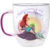 Silver Buffalo Disney Nightmare Before Christmas Forever and Always Glitter Handle Glass Mug, 14 Ounces(Little Mermaid)