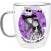 Silver Buffalo Disney Nightmare Before Christmas Forever and Always Glitter Handle Glass Mug, 14 Ounces(Nightmare Before Christmas)