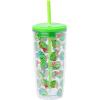 Silver Buffalo Disney Nightmare Before Christmas “Forever and Always” Spill Resistant Plastic Tumbler Featuring Jack Skellington and Sally, 20 Ounces(Multicolor)