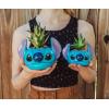 Silver Buffalo Disney Nightmare Before Christmas Jack Skellington Decorative Artificial Faux Greenery Plant in Ceramic(Lilo and Stitch)