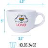 Silver Buffalo Disney Pride Mickey Hands Ceramic Camper Style Coffee Mugs, 20 Ounces(Mickey Hands)
