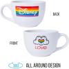 Silver Buffalo Disney Pride Mickey Hands Ceramic Camper Style Coffee Mugs, 20 Ounces(Mickey Hands)