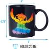 Silver Buffalo Disney Pride Mickey Hands Ceramic Camper Style Coffee Mugs, 20 Ounces(Ohana Means Family)