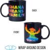 Silver Buffalo Disney Pride Mickey Hands Ceramic Camper Style Coffee Mugs, 20 Ounces(Ohana Means Family)