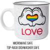 Silver Buffalo Disney Pride Mickey Hands Ceramic Camper Style Coffee Mugs, 20 Ounces(Pride Mickey)