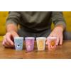 Silver Buffalo Disney Princess Featuring Belle, Snow White, Ariel, and Cinderella Floral 4 Pack Plastic Mini Cup Set, 1.5 Ounces(Care Bears)