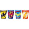 Silver Buffalo Disney Princess Featuring Belle, Snow White, Ariel, and Cinderella Floral 4 Pack Plastic Mini Cup Set, 1.5 Ounces(DC Comics Paint Splatter)