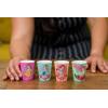 Silver Buffalo Disney Princess Featuring Belle, Snow White, Ariel, and Cinderella Floral 4 Pack Plastic Mini Cup Set, 1.5 Ounces(Disney Princess)