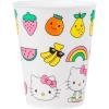 Silver Buffalo Disney Princess Featuring Belle, Snow White, Ariel, and Cinderella Floral 4 Pack Plastic Mini Cup Set, 1.5 Ounces(Hello Kitty Fruit)