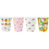 Silver Buffalo Disney Princess Featuring Belle, Snow White, Ariel, and Cinderella Floral 4 Pack Plastic Mini Cup Set, 1.5 Ounces(Hello Kitty Fruit)
