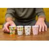 Silver Buffalo Disney Princess Featuring Belle, Snow White, Ariel, and Cinderella Floral 4 Pack Plastic Mini Cup Set, 1.5 Ounces(Hello Kitty Fruit)