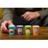 Silver Buffalo Disney Princess Featuring Belle, Snow White, Ariel, and Cinderella Floral 4 Pack Plastic Mini Cup Set, 1.5 Ounces(Rick and Morty)