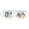 Silver Buffalo Disney Princess Group Shot Featuring Jasmine, Merida, Belle, Mulan, Ariel, Cinderella, Pocahontas, Tiana, and Snow White Ceramic Soup Mug, 24 Ounces