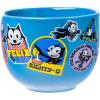 Silver Buffalo Disney Princess Little Mermaid Featuring Ariel Moon Ceramic Ramen Noodle Rice Bowl with Chopsticks, Microwave Safe, 20 Ounces(Felix the Cat)