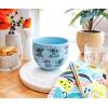 Silver Buffalo Disney Princess Little Mermaid Featuring Ariel Moon Ceramic Ramen Noodle Rice Bowl with Chopsticks, Microwave Safe, 20 Ounces(Lilo & Stitch)