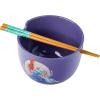 Silver Buffalo Disney Princess Little Mermaid Featuring Ariel Moon Ceramic Ramen Noodle Rice Bowl with Chopsticks, Microwave Safe, 20 Ounces(The Little Mermaid)