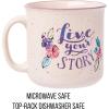 Silver Buffalo Disney Princess Mystic Tarot Card Featuring Cinderella, Ariel, Tiana, and Belle Ceramic Camper Mug, 20 Ounces(Live Your Story (20 Ounces))