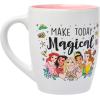 Silver Buffalo Disney Princess Mystic Tarot Card Featuring Cinderella, Ariel, Tiana, and Belle Ceramic Camper Mug, 20 Ounces(Make Today Magical (25 Ounces))