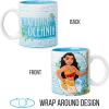 Silver Buffalo Disney Princess Mystic Tarot Card Featuring Cinderella, Ariel, Tiana, and Belle Ceramic Camper Mug, 20 Ounces(Moana)
