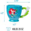 Silver Buffalo Disney Princess Mystic Tarot Card Featuring Cinderella, Ariel, Tiana, and Belle Ceramic Camper Mug, 20 Ounces(Princess Ariel Dinglehopper)