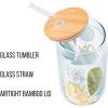 Silver Buffalo Disney Villains Featuring Scar, Maleficent, Ursula, Evil Queen, and Hades Chrome Glass Jar Tumbler with Bamboo Lid and Glass Straw, 16 Ounces(Mickey Mouse Sketches)