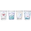 Silver Buffalo Disney Vintage Minnie Mouse 4 Pack Mini Glasses Set, 1.5 Ounce(Disney Princess Frames)