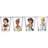 Silver Buffalo Disney Vintage Minnie Mouse 4 Pack Mini Glasses Set, 1.5 Ounce(Disney Princess Sketch)