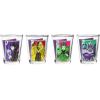 Silver Buffalo Disney Vintage Minnie Mouse 4 Pack Mini Glasses Set, 1.5 Ounce(Disney Villains Cards)
