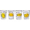 Silver Buffalo Disney Vintage Minnie Mouse 4 Pack Mini Glasses Set, 1.5 Ounce(Gudetama Egg Styles)