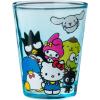 Silver Buffalo Disney Vintage Minnie Mouse 4 Pack Mini Glasses Set, 1.5 Ounce(Hello Kitty and Friends Blue Glass)