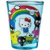 Silver Buffalo Disney Vintage Minnie Mouse 4 Pack Mini Glasses Set, 1.5 Ounce(Hello Kitty and Friends Blue Glass)