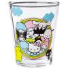Silver Buffalo Disney Vintage Minnie Mouse 4 Pack Mini Glasses Set, 1.5 Ounce(Hello Kitty and Friends Rainbow)