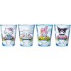 Silver Buffalo Disney Vintage Minnie Mouse 4 Pack Mini Glasses Set, 1.5 Ounce(Hello Kitty and Friends Rainbow Cloud)