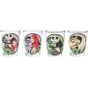 Silver Buffalo Disney Vintage Minnie Mouse 4 Pack Mini Glasses Set, 1.5 Ounce(Jack Skellington  Sally  and Zero)