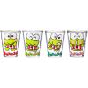 Silver Buffalo Disney Vintage Minnie Mouse 4 Pack Mini Glasses Set, 1.5 Ounce(Keroppi Poses)