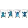 Silver Buffalo Disney Vintage Minnie Mouse 4 Pack Mini Glasses Set, 1.5 Ounce(Lilo and Stitch Cute Poses)