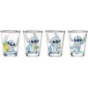 Silver Buffalo Disney Vintage Minnie Mouse 4 Pack Mini Glasses Set, 1.5 Ounce(Lilo and Stitch Food and Love)