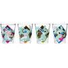 Silver Buffalo Disney Vintage Minnie Mouse 4 Pack Mini Glasses Set, 1.5 Ounce(Lilo and Stitch Poses)