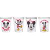 Silver Buffalo Disney Vintage Minnie Mouse 4 Pack Mini Glasses Set, 1.5 Ounce(Mickey Mouse)