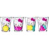 Silver Buffalo Disney Vintage Minnie Mouse 4 Pack Mini Glasses Set, 1.5 Ounce(Sanrio Hello Kitty Fruit)