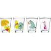 Silver Buffalo Disney Vintage Minnie Mouse 4 Pack Mini Glasses Set, 1.5 Ounce(Winnie the Pooh Retro)